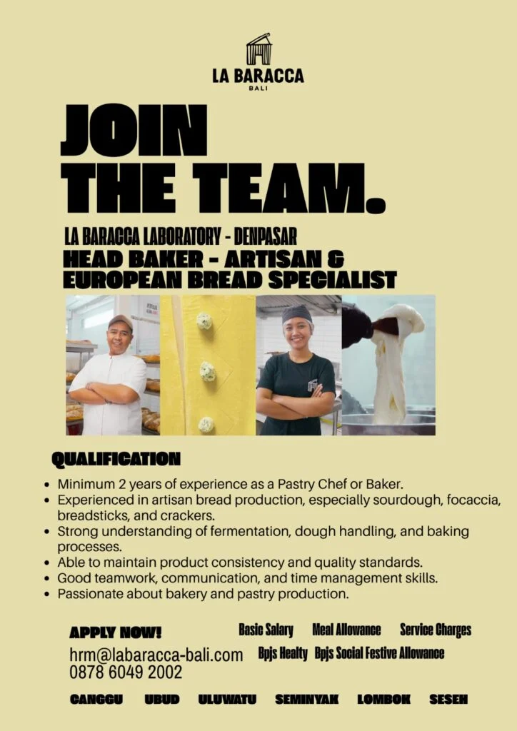 Head baker – artisan & european bread specialist