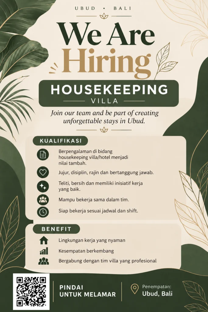 Housekeeping villa