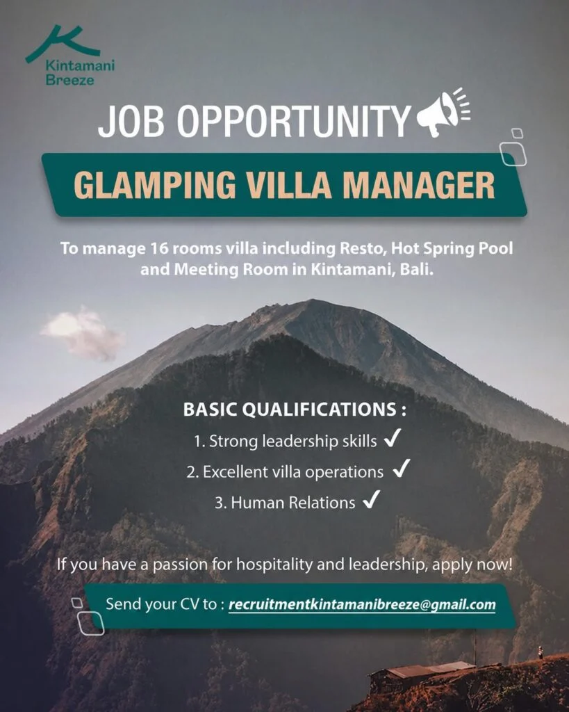 Glamping villa manager