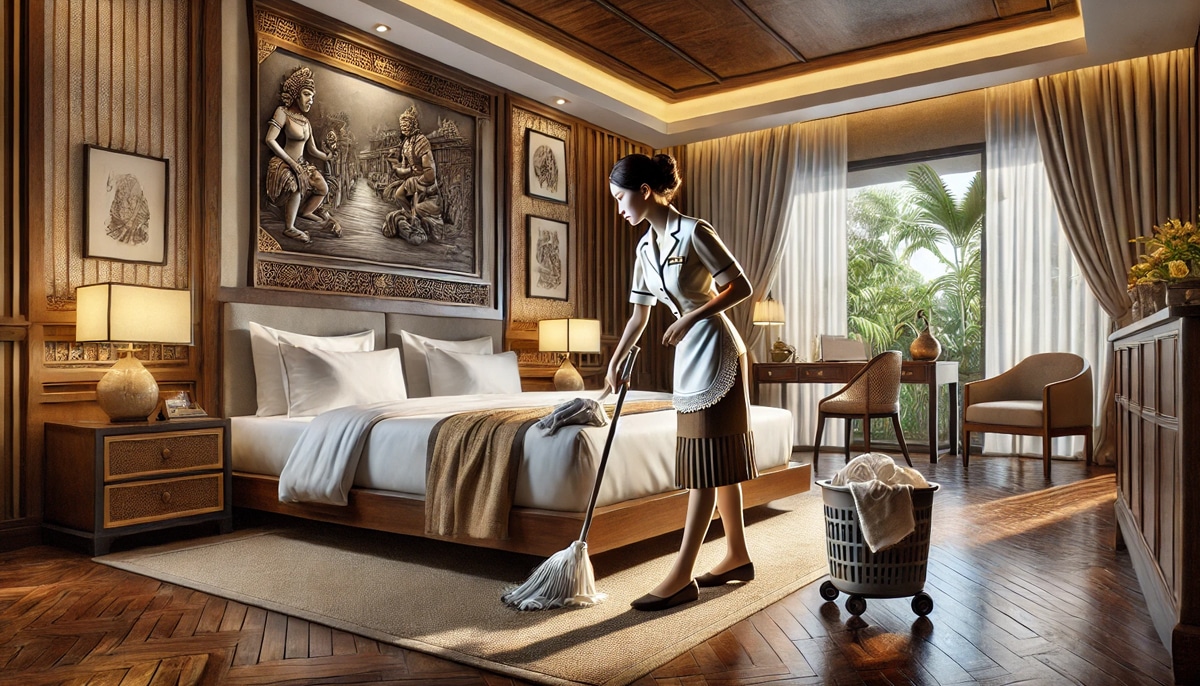 SOP kerja housekeeping di hotel HHRMA Bali